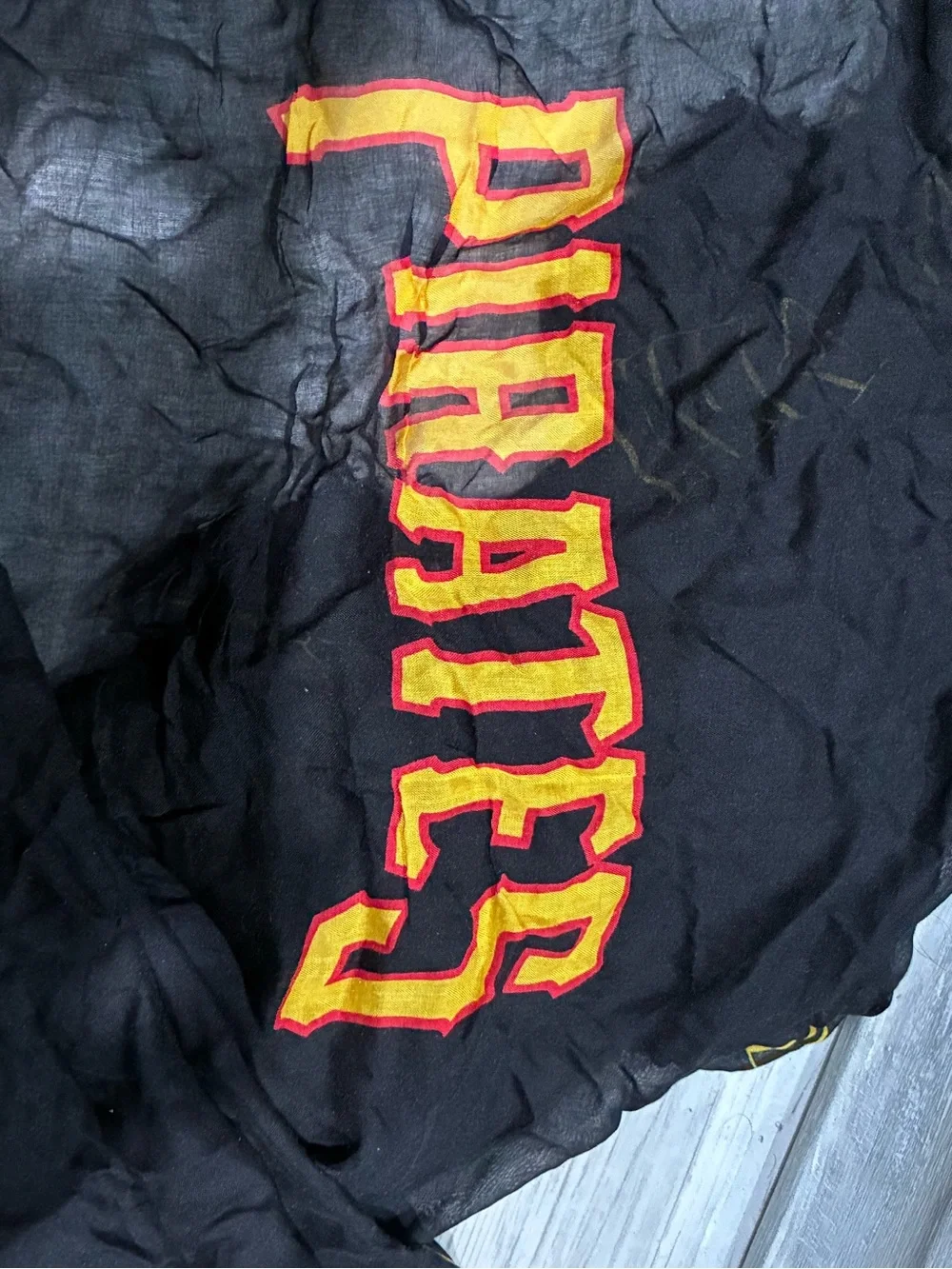 Black and Yellow Men's Designer Logo Scarf - Unbranded
